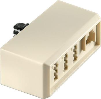 Goobay TAE-F/N + RJ11 Adapter TAE-F, 2 x TAE-N, RJ11 Weiß 