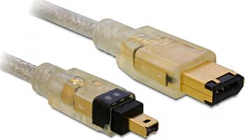 2m FireWire 400-Kabel 4pol. Stecker auf 6pol. Stecker 