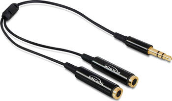 0,25m Klinken-Kabel Audio Klinkenstecker 3,5 mm > 2x Klinke 