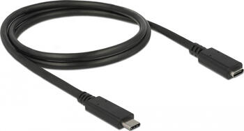 1m USB 3.1 Verlängerung Typ-C Stecker > Typ-C Buchse schwa 