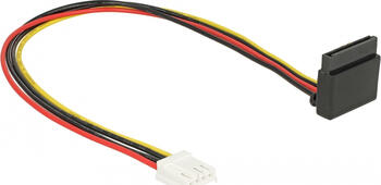 0,3m Delock Kabel Power Floppy 4 Pin Buchse > SATA 15 Pin Buchse Metall