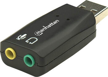 Manhattan Hi-Speed USB 3D Sound Adapter, Verbessert Audiozugriff und -Performance