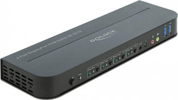 Delock DisplayPort 1.4 KVM Switch 8K 30 Hz mit USB 3.0 und Audio