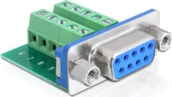 DeLock Adapter Sub-D 9 Pin Buchse > Terminalblock 10 Pin 