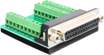 DeLock Adapter Sub-D 25 Pin Buchse > Terminalblock 27 Pin 