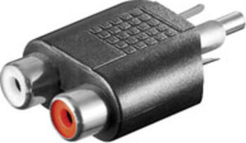 Audio Adapter Cinchstecker 2x RCA schwarz goobay 