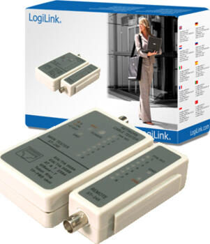 LogiLink Kabeltester RJ45 und BNC mit Remote Einheit 