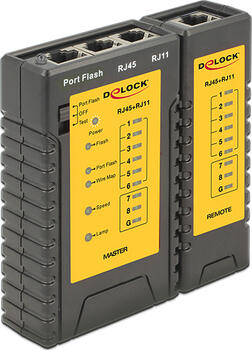 Delock Kabeltester RJ45 / RJ12 + Portfinder 