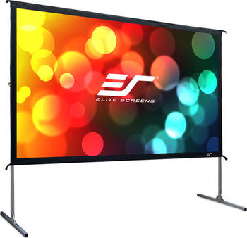 100 Zoll/254cm Elite Screens Yard Master 2 Mobile Outdoor Leinwand 222x125cm, mit Stativ