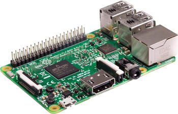 Raspberry Pi 3 Modell B, 4x 1.20GHz, 1GB RAM, 64-Bit 