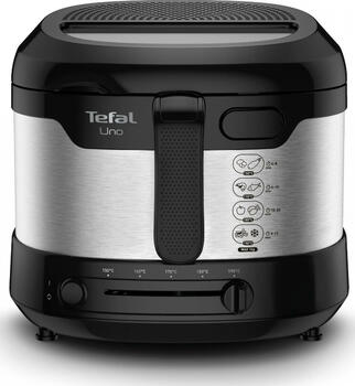 Tefal FF215 Uno M, Fritteuse edelstahl/schwarz 1.600 Watt 