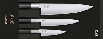 KAI Wasabi Black Kochmesser-Set, 3-tlg. 