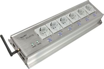 Allnet ALL4176 IP-Steckdosenleiste mit Strommessmodul 6-fach, Smart-Steckdosenleiste