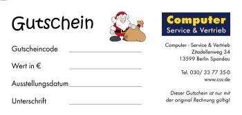 Gutschein Weihnachtsmann 