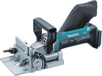 Makita DPJ180Z Akku-Flachdübelfräse solo inkl. Fräser, Staubfangsack