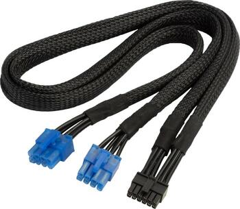 SilverStone PP12, 2x 8-Pin PCIe Stecker auf 12-Pin Micro-Fit 3.0 Stecker, Adapterkabel, schwarz, 550mm