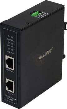 ALLNET PoE Injektor Industrial Gigabit / PoE BT (15,4W/30W/90W) / DIN / Metallgehäuse / "ALL-PI2014-I-BT90"