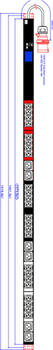 Bachmann PDU, Steckdosen, 24xDosen(C13)+ 6x(C19)-> Zuleitung 3m, 16A, mit Stecker CEE 16A rot, BN2000,