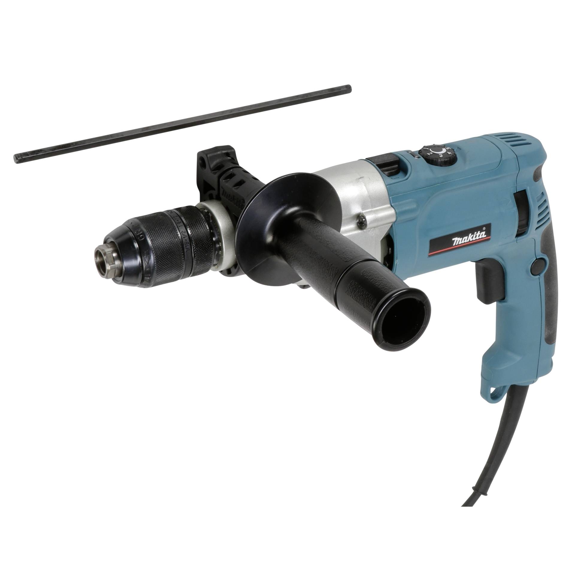 Makita HP2071J Bohrmaschine 2900 RPM Ohne Schlüssel 2,5 kg Schwarz, Blau, Silber