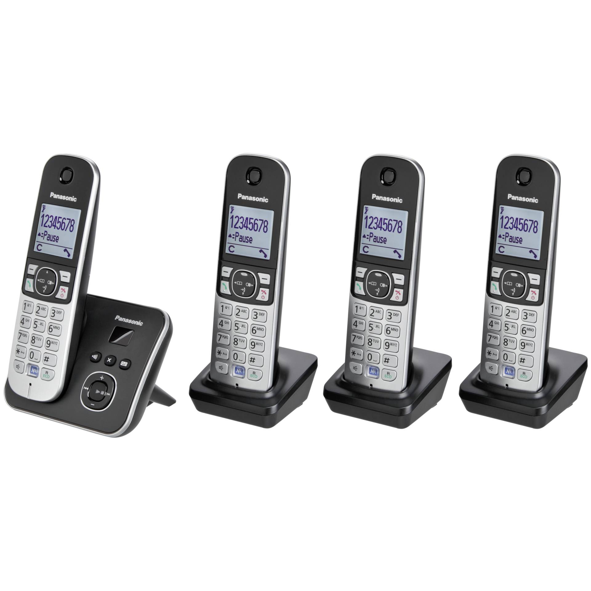 Panasonic KX-TG6824GB schwarz, Schnurlostelefon 