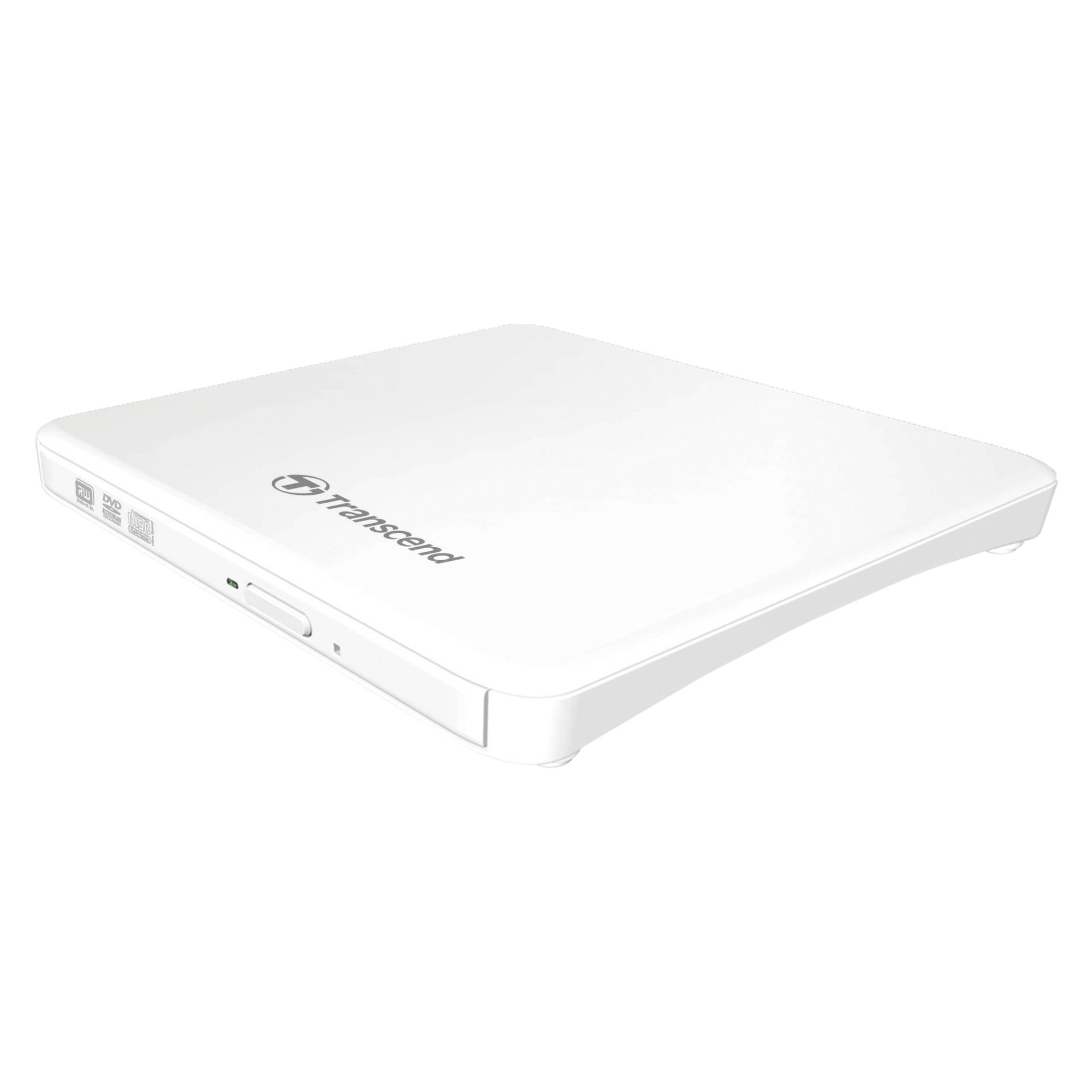 Transcend TS8XDVDS-K weiß Slim, USB 2.0 DVD Brenner 