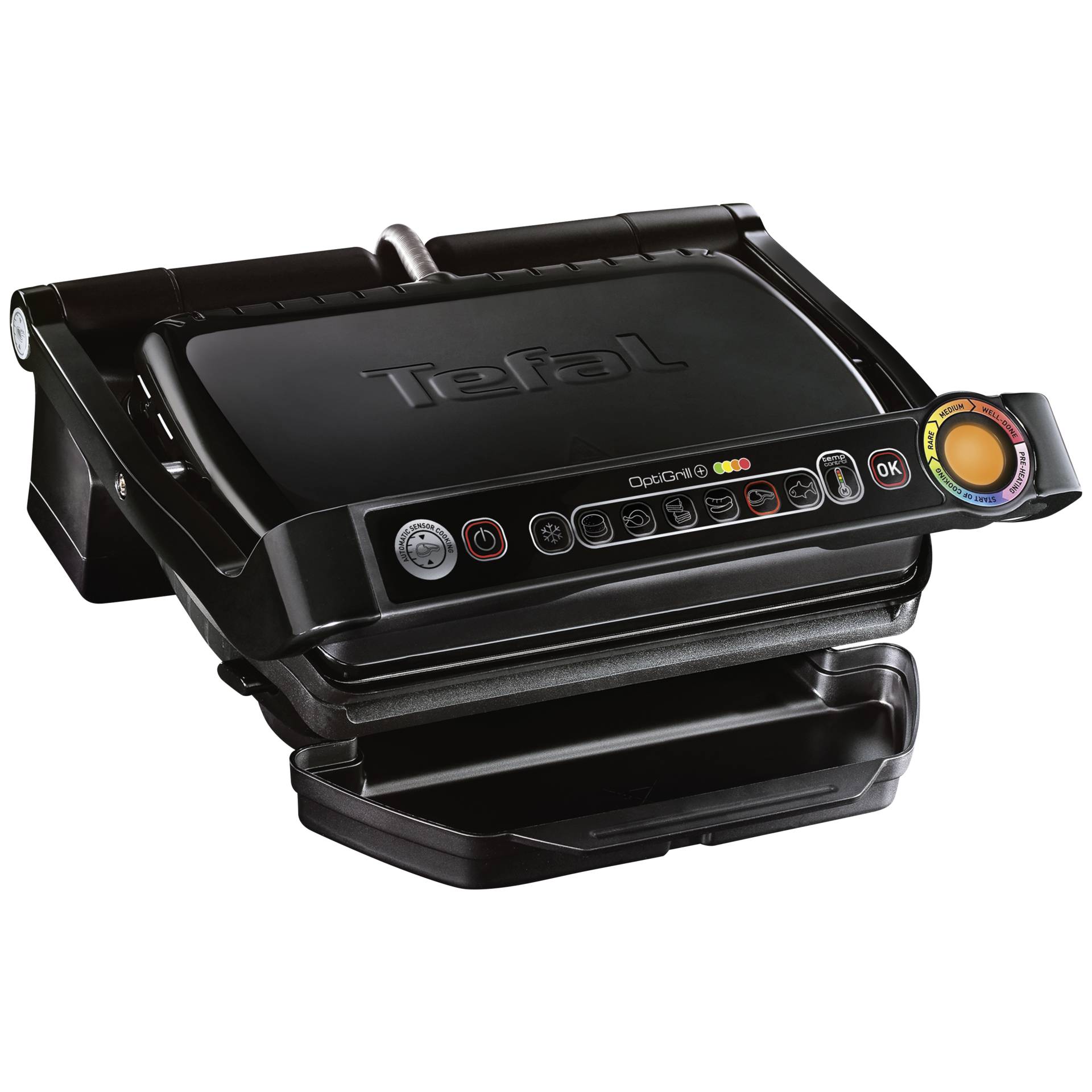 Tefal GC7148 OptiGrill+ Snacking und Baking 2000 W, automatische Anzeige des Garzustandes