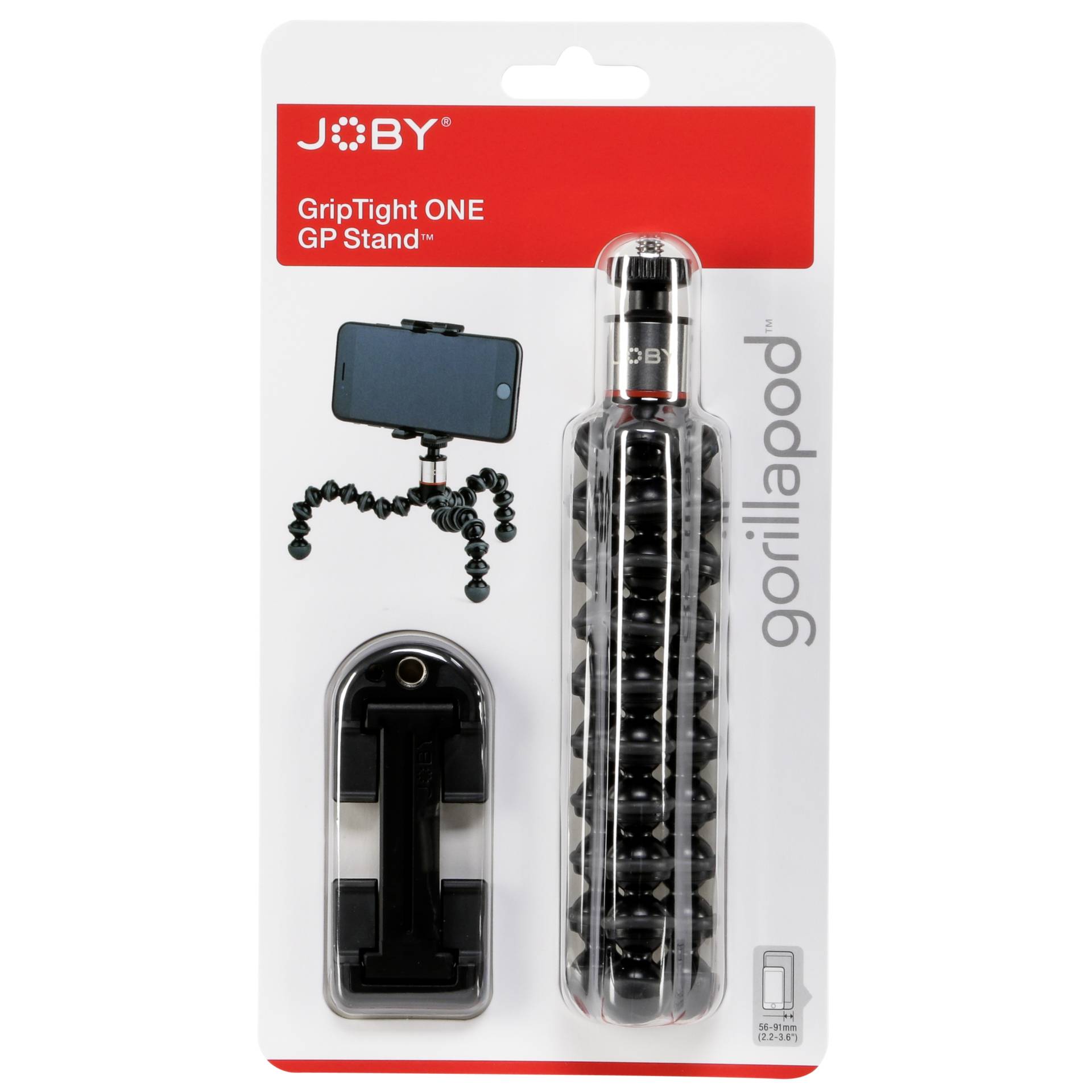 Joby GripTight One GP Stand Stativ Smartphone/Tablet 3 Bein(e) Schwarz