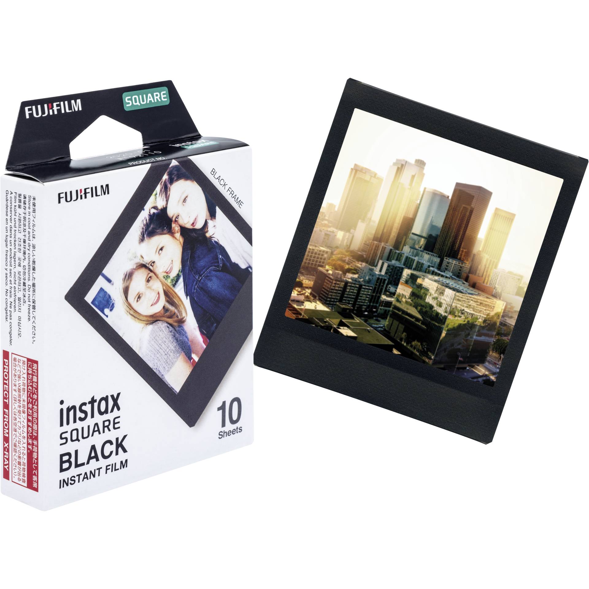 Fujifilm Instax Square Black Frame schwarz Sofortbildfilm 10 Stück(e) 62 x 62 mm