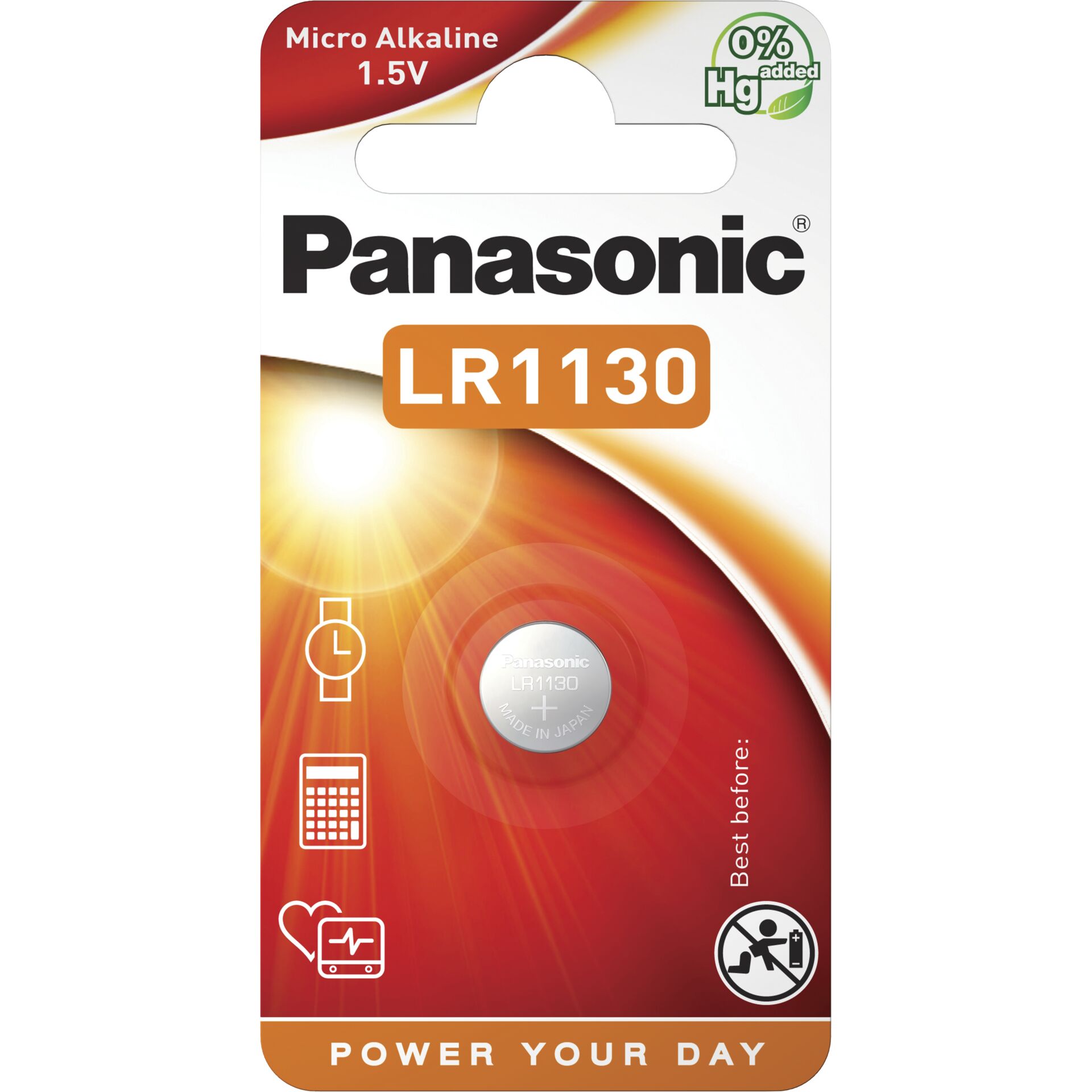 Knopfzelle Panasonic Alkali-Mangan 1.5V  LR 1130 