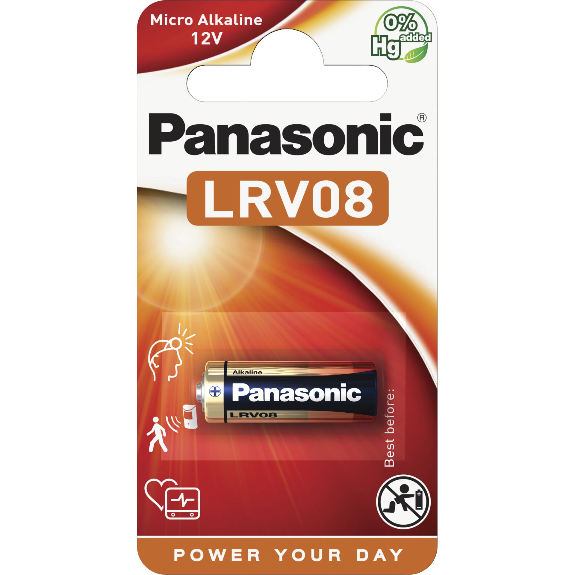 Panasonic LRV08, Alkali, 12V 