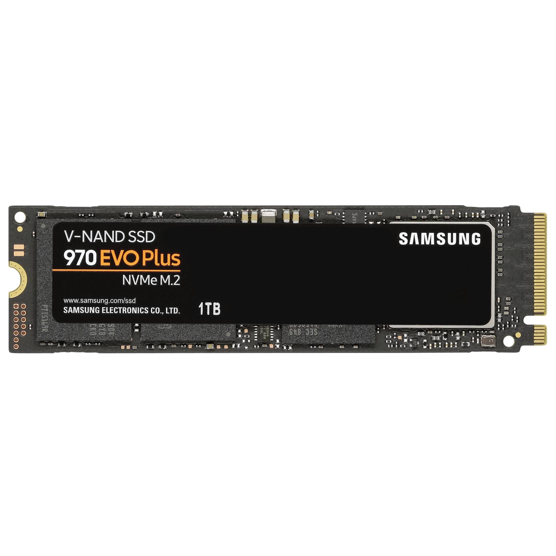 1.0 TB SSD Samsung 970 EVO Plus, PCIe 3.0 x4, M.2 lesen: 3500MB/s, schreiben: 3300MB/s, TBW: 600TB