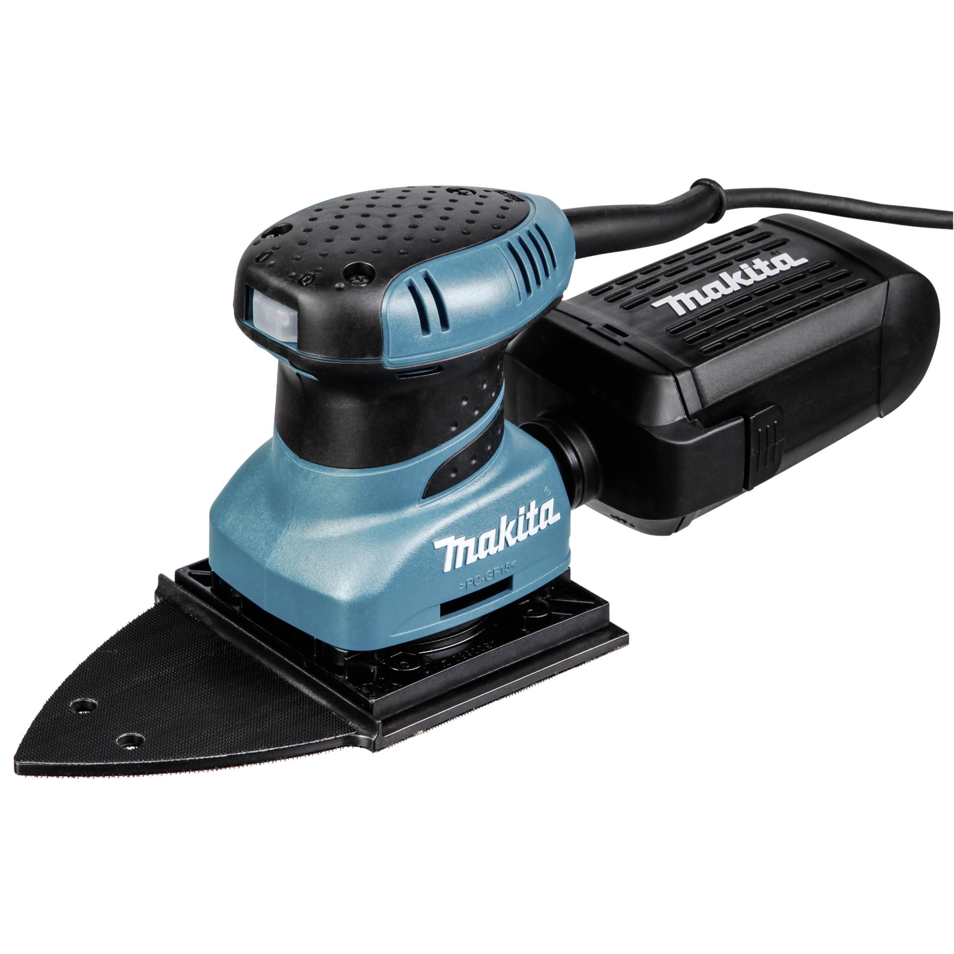 Makita BO4565K Tragbares Schleifgerät Schwingschleifer 14000 OPM Schwarz, Türkis 200 W