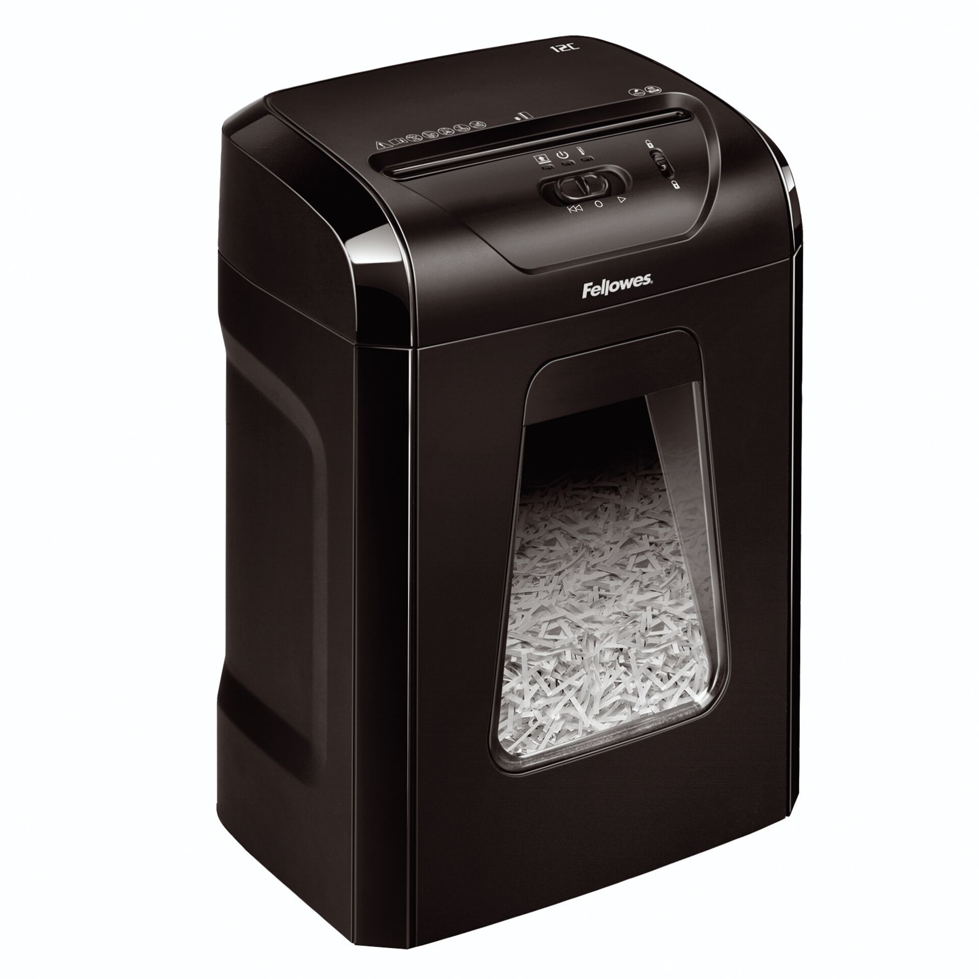 Fellowes Powershred 12C Aktenvernichter Kreuzschreddern 22,5 cm Schwarz