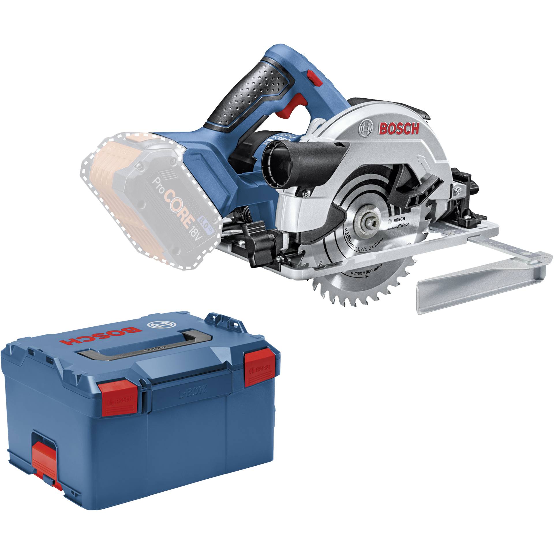 Bosch Professional GKS 18V-57 G Akku-Handkreissäge solo inkl. L-Boxx