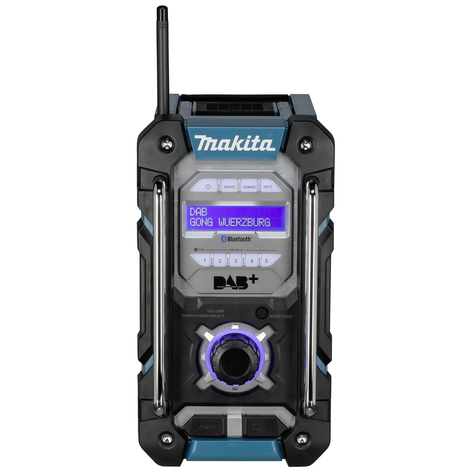 Makita DMR112 Baustellenradio solo, DAB+, Bluetooth, UKW, MV, DAB, USB, 2x 3.5W, 2x AUX In (3.5mm)