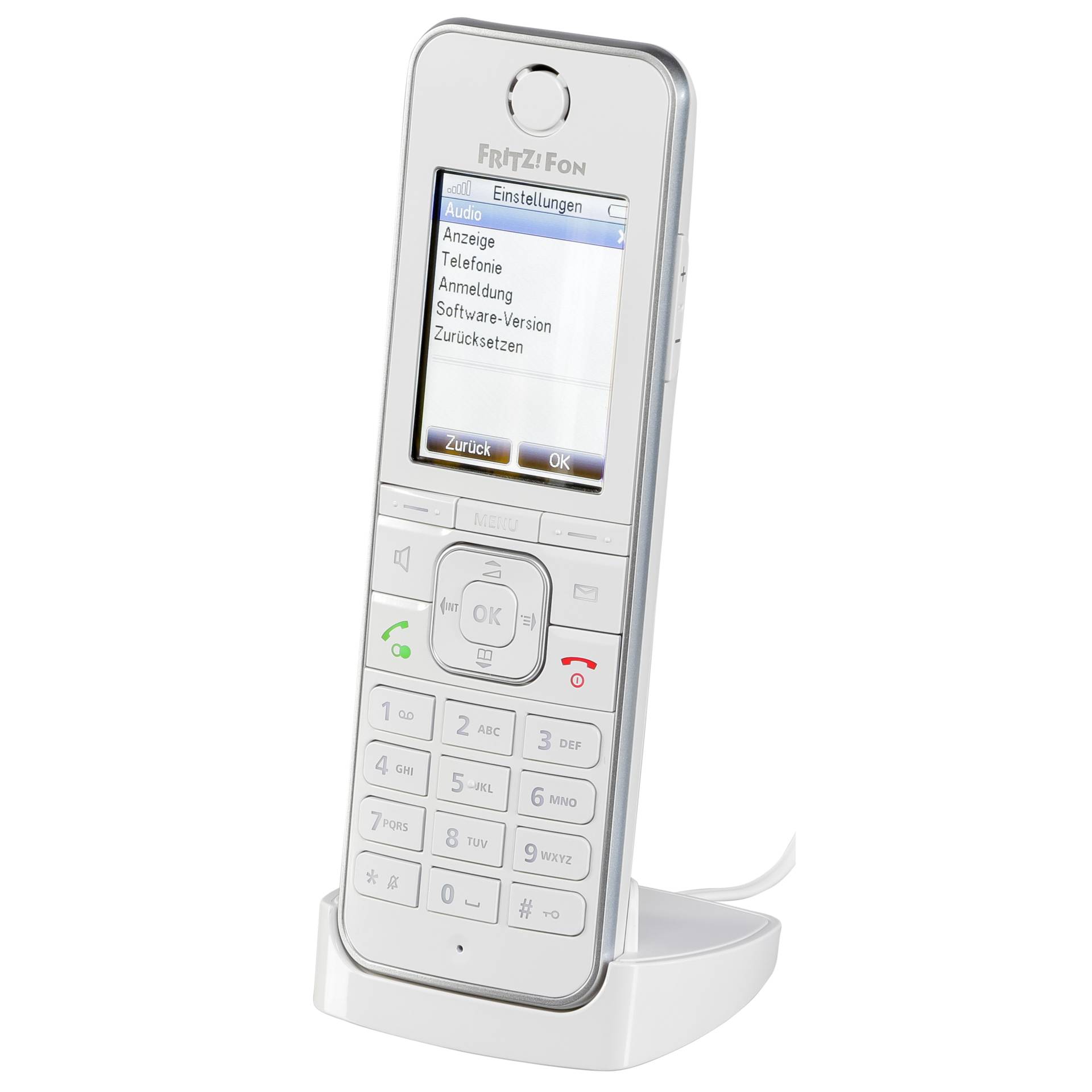 AVM FRITZ!Fon C6 weiss, DECT Mobilteil HD-Telefonie, Headset-Anschluss, Farbdisplay