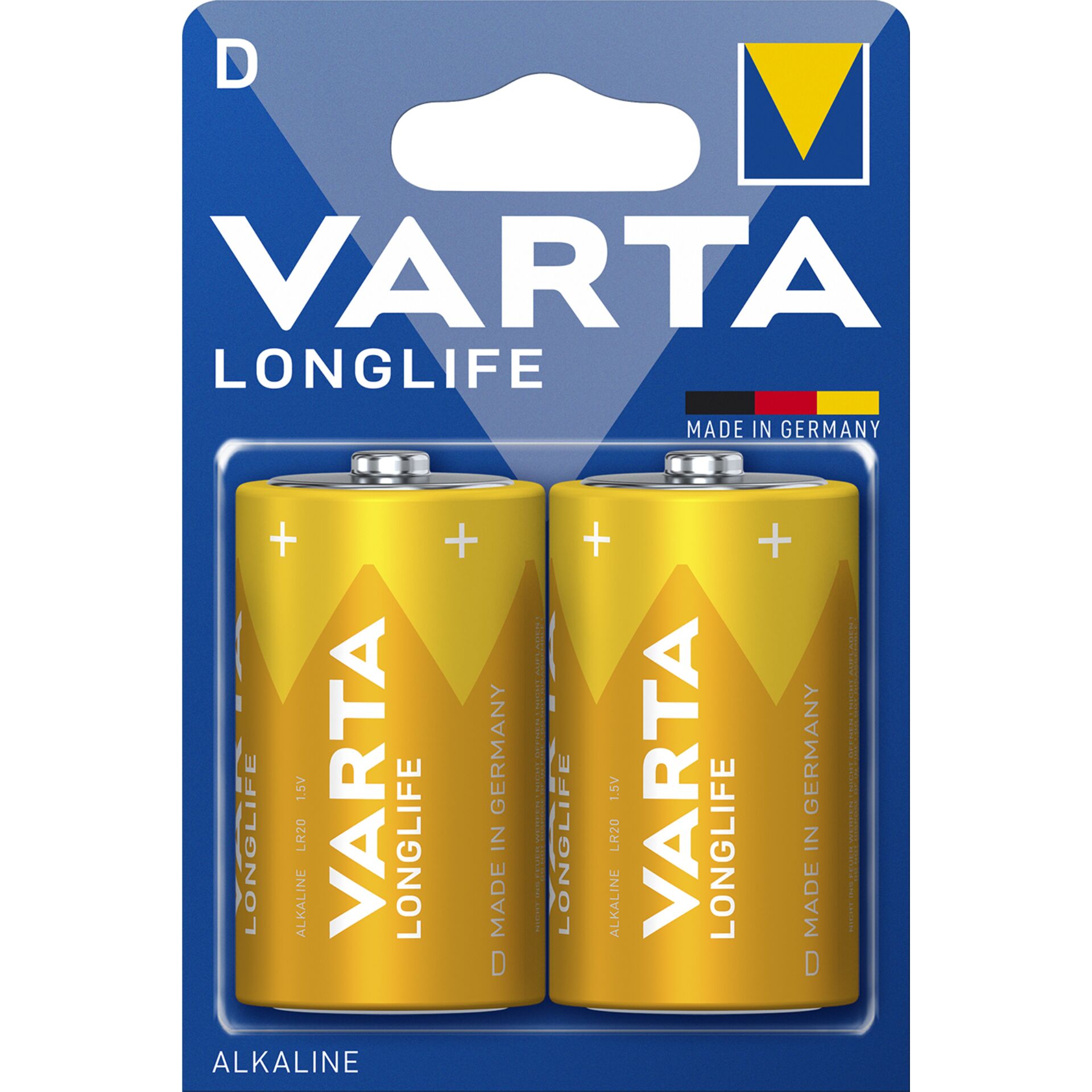 1x2 Varta Longlife Mono D LR 20 