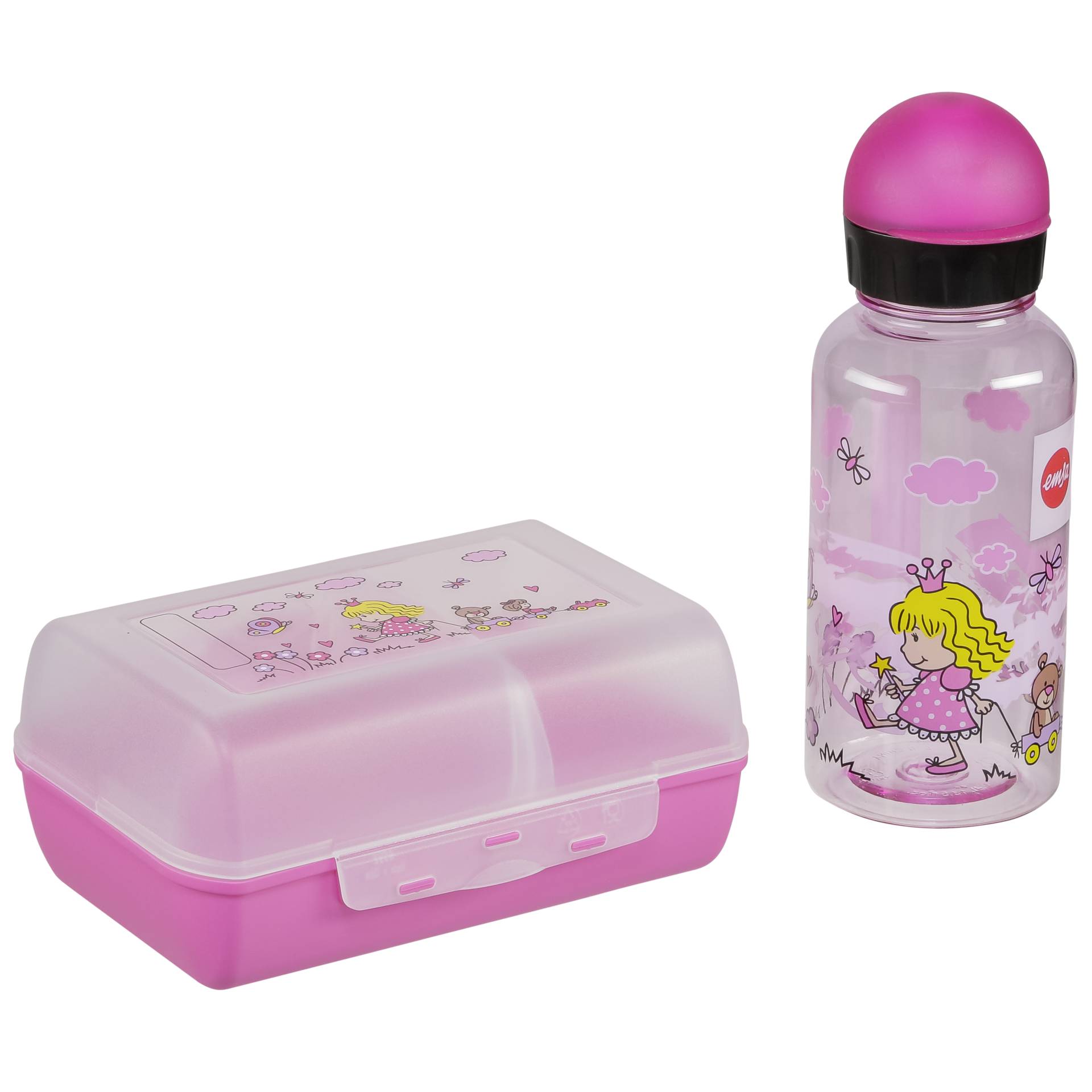 Emsa Kinder Set Trinkflasche 0,4l Brotdose Prinzessin 518137