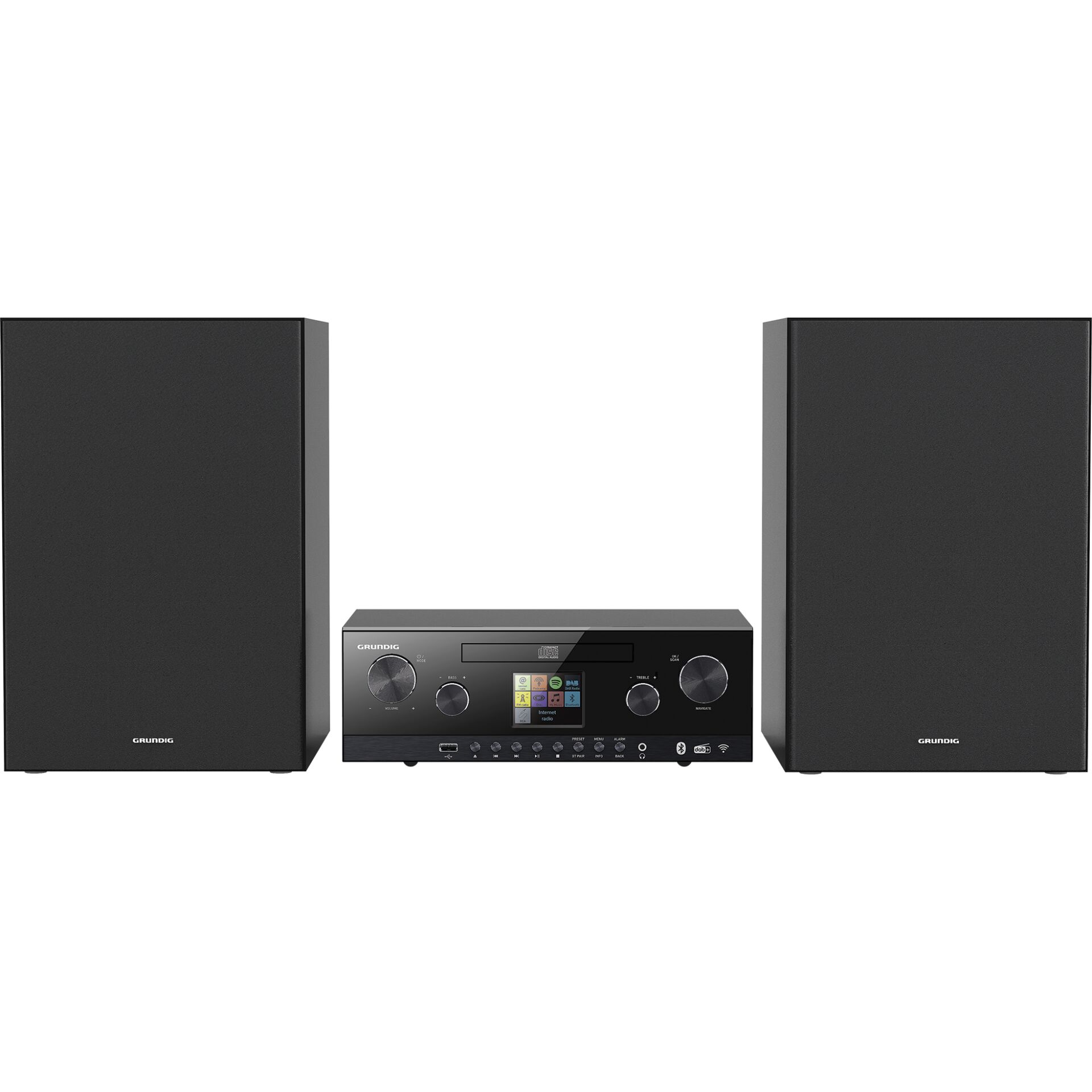 Grundig CMS 5000, 2x 50W RMS, UKW, DAB+,  Bluetooth, USB, CD-Player, Spotify Connect