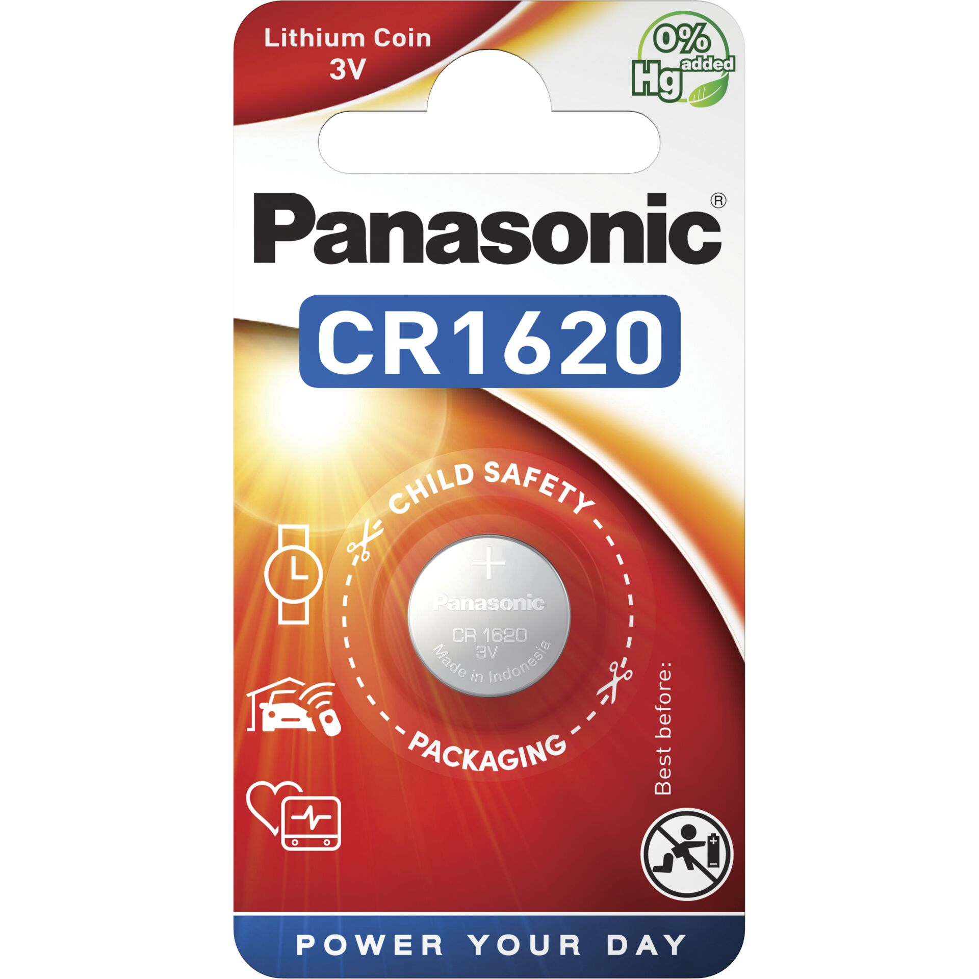 Panasonic Lithium CR 1620 Knopfzelle 