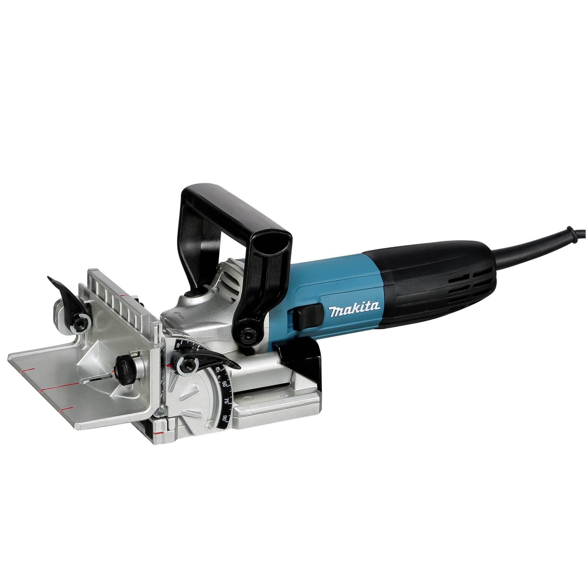 Makita PJ7000J Elektro-Flachdübelfräse inkl. MAKPAC3, Fräser, Staubfangsack