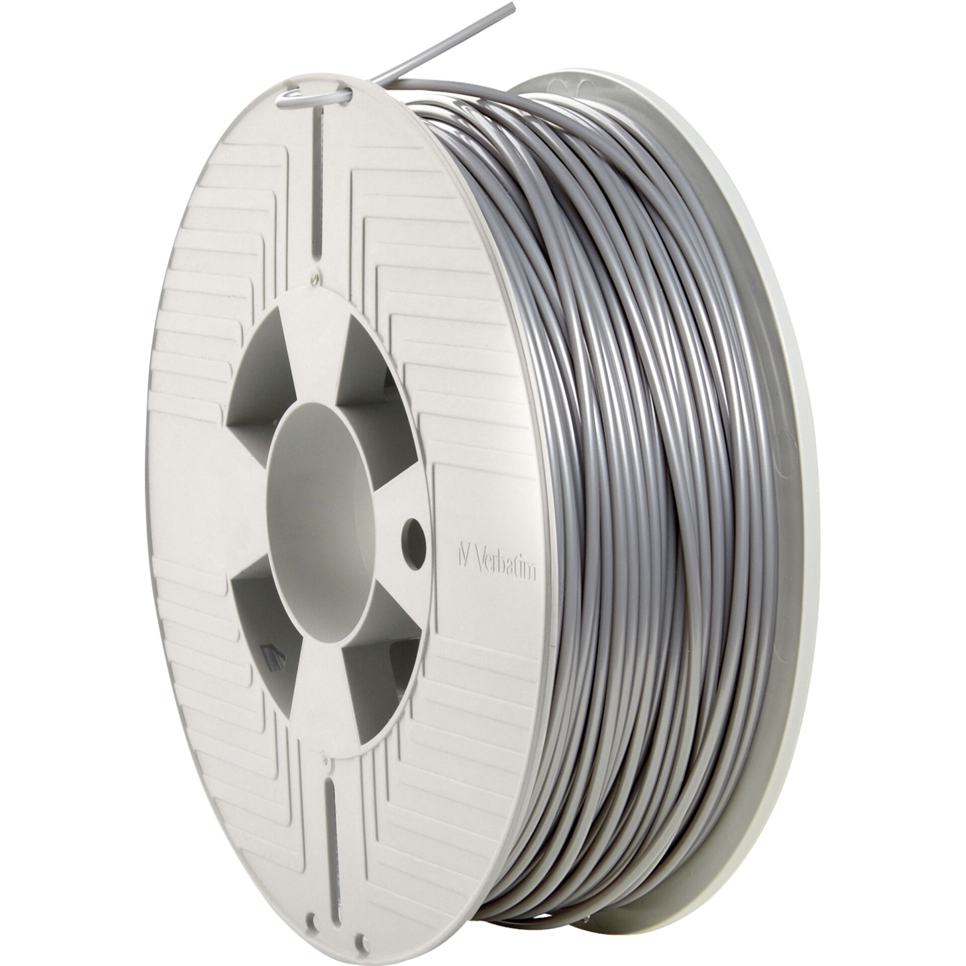 2.85mm Verbatim Filament PLA, weißaluminium RAL 9006 1000g, 3D-Druckmaterial