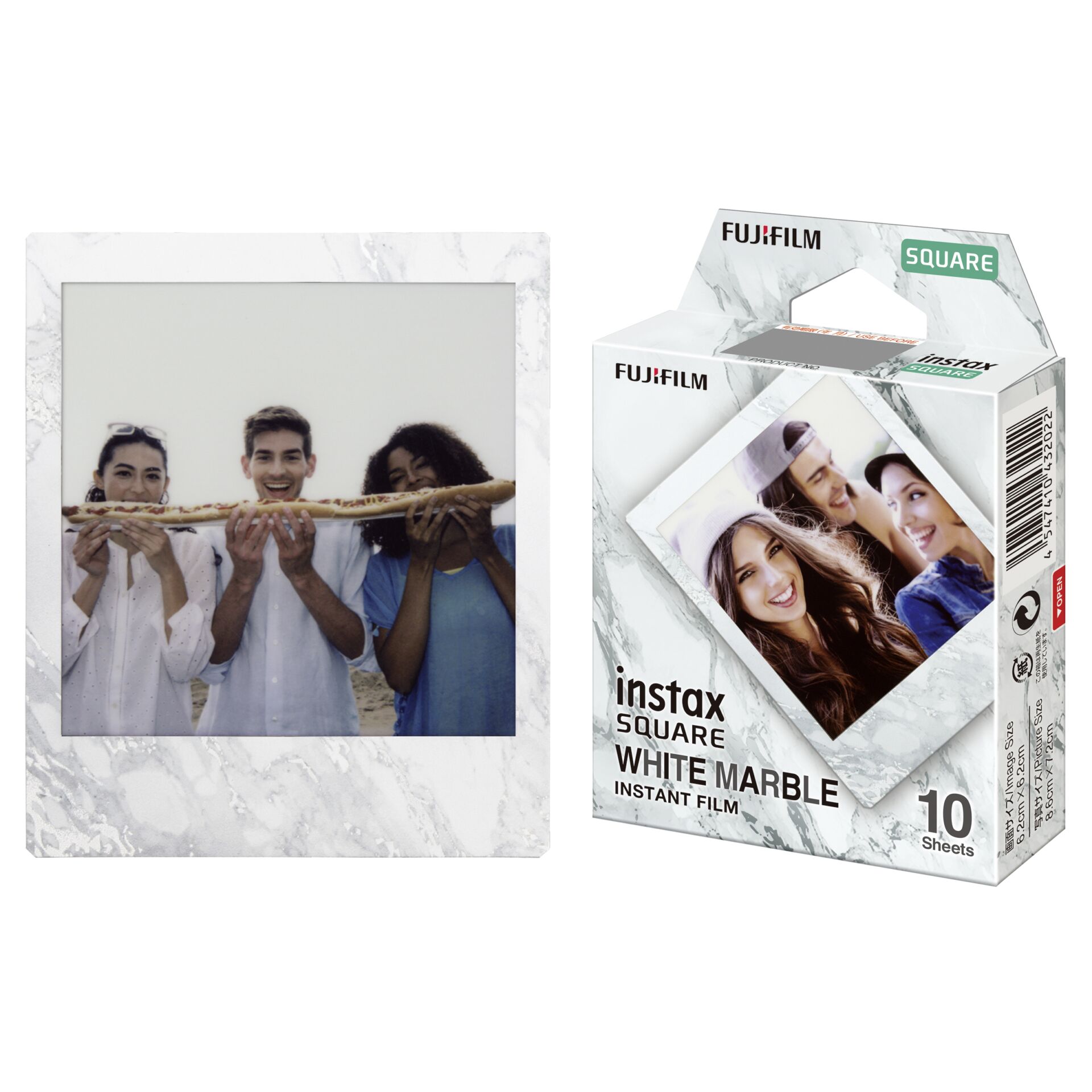 Fujifilm SQUARE White Marble Sofortbildfilm 10 Stück(e) 76,2 x 50,8 mm