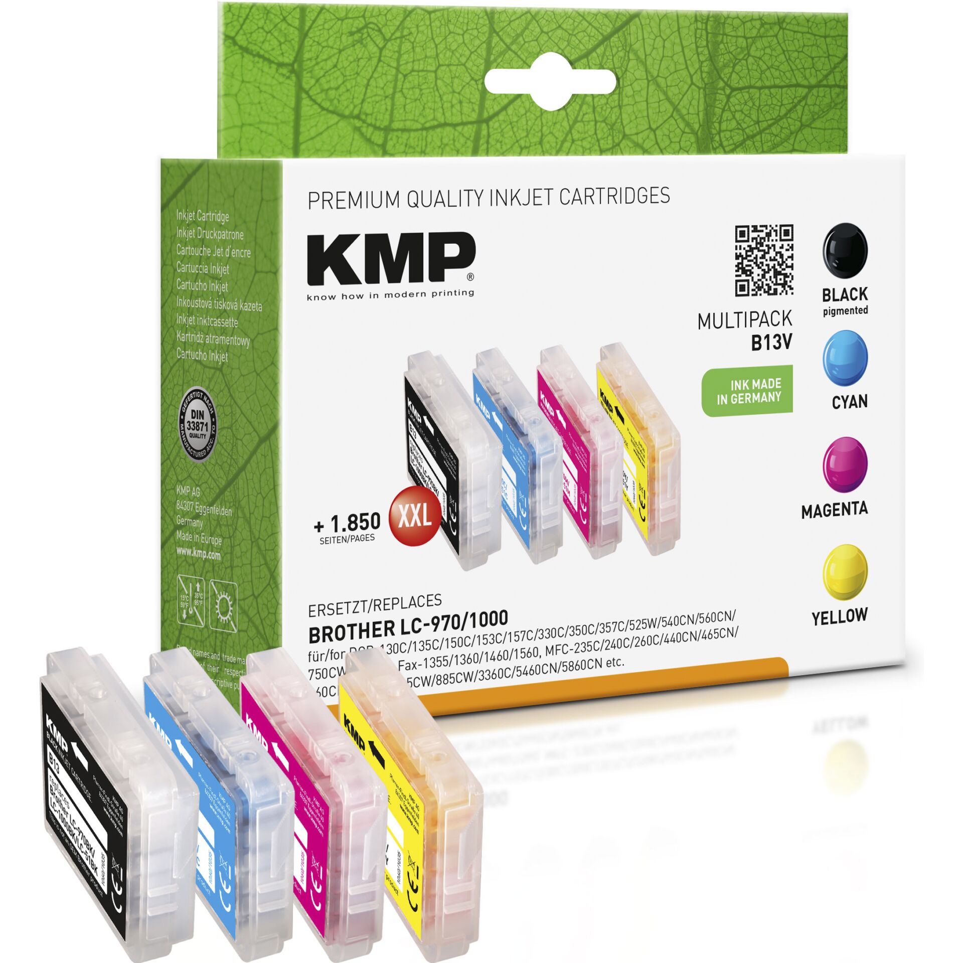 KMP B13V kompatibel zu Brother LC970 Multipack 