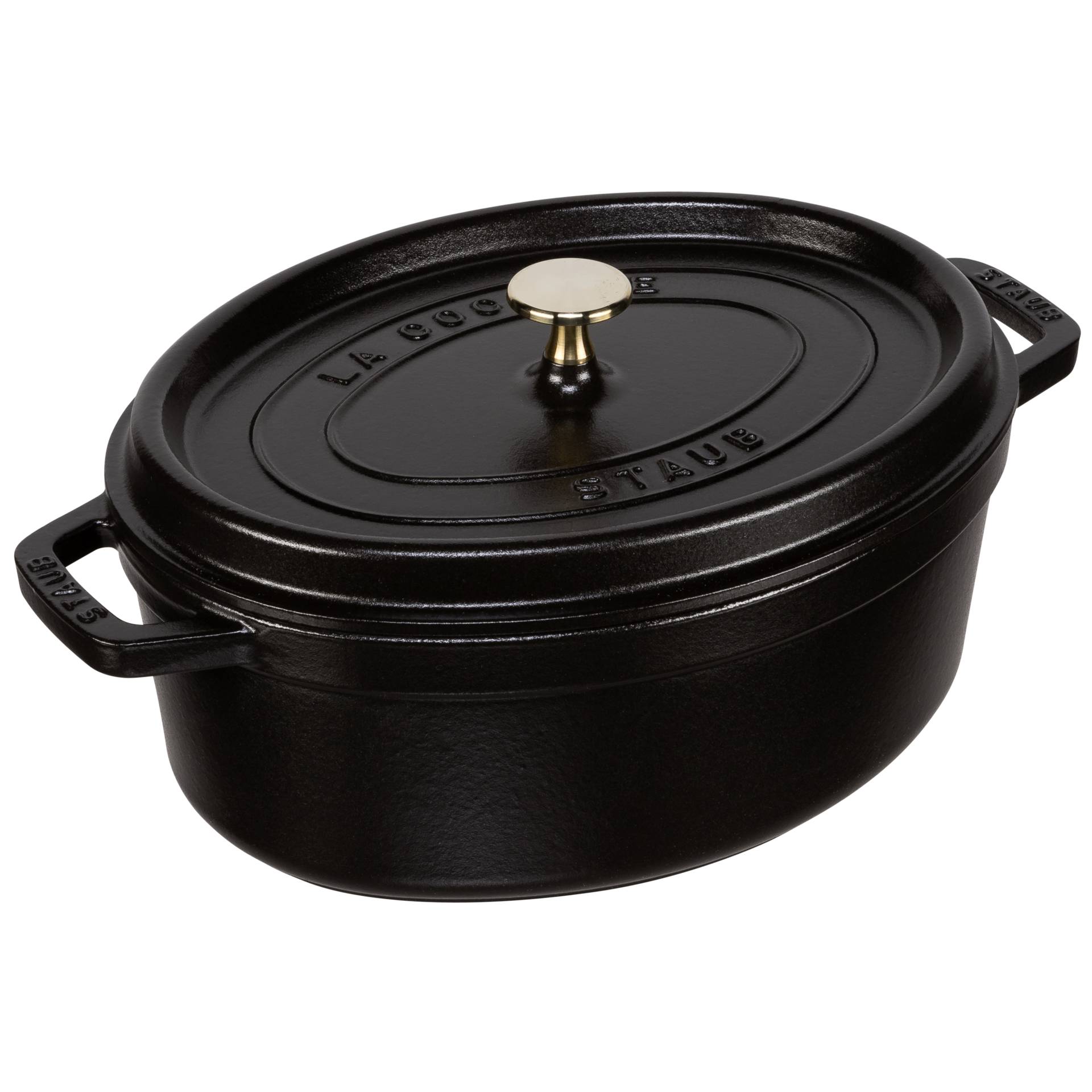 Staub La Cocotte 29cm oval, schwarz, Gusseisen