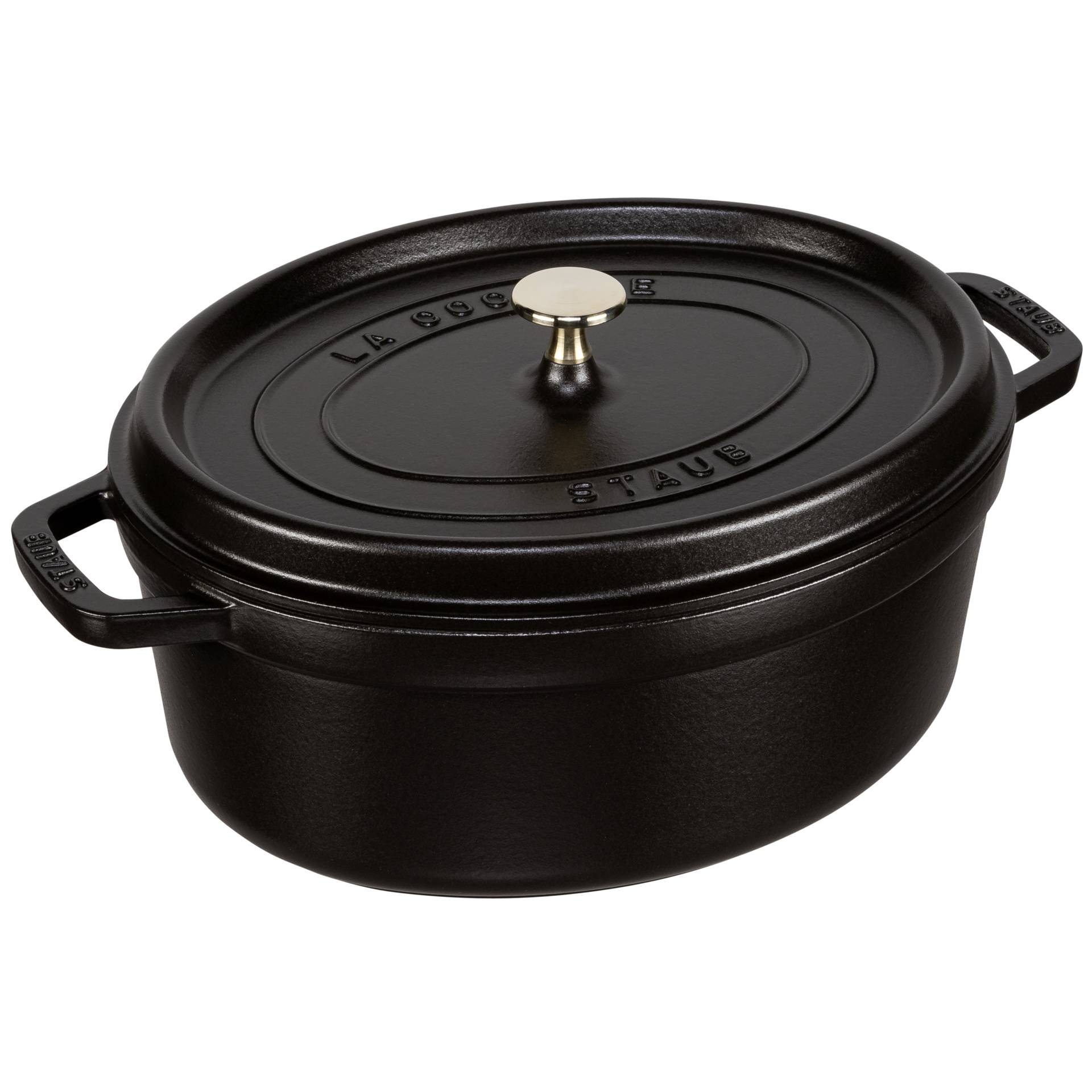 Staub La Cocotte 31cm oval, schwarz, Gusseisen