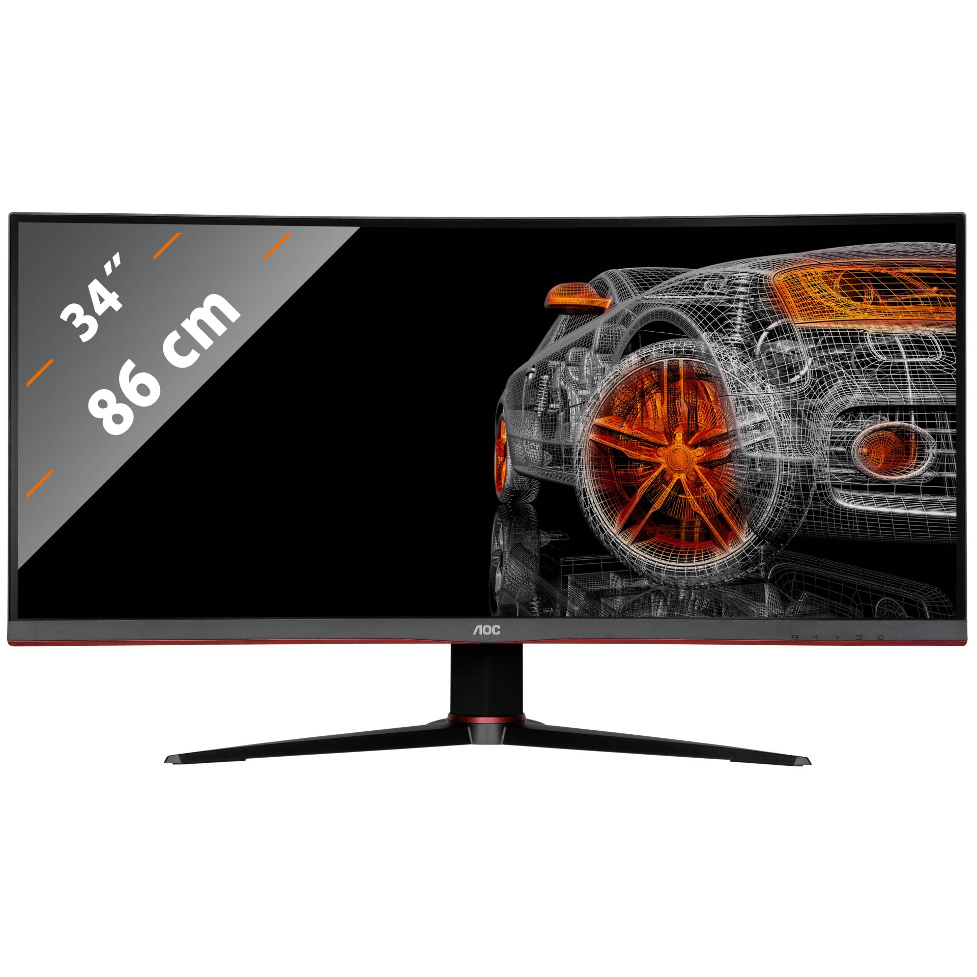 34 Zoll AOC CU34G2X/BK, 86.4cm TFT, 144Hz, FreeSync, 4ms (GtG), 1ms (MPRT), 2x HDMI 2.0, 1x DisplayPort 1.2