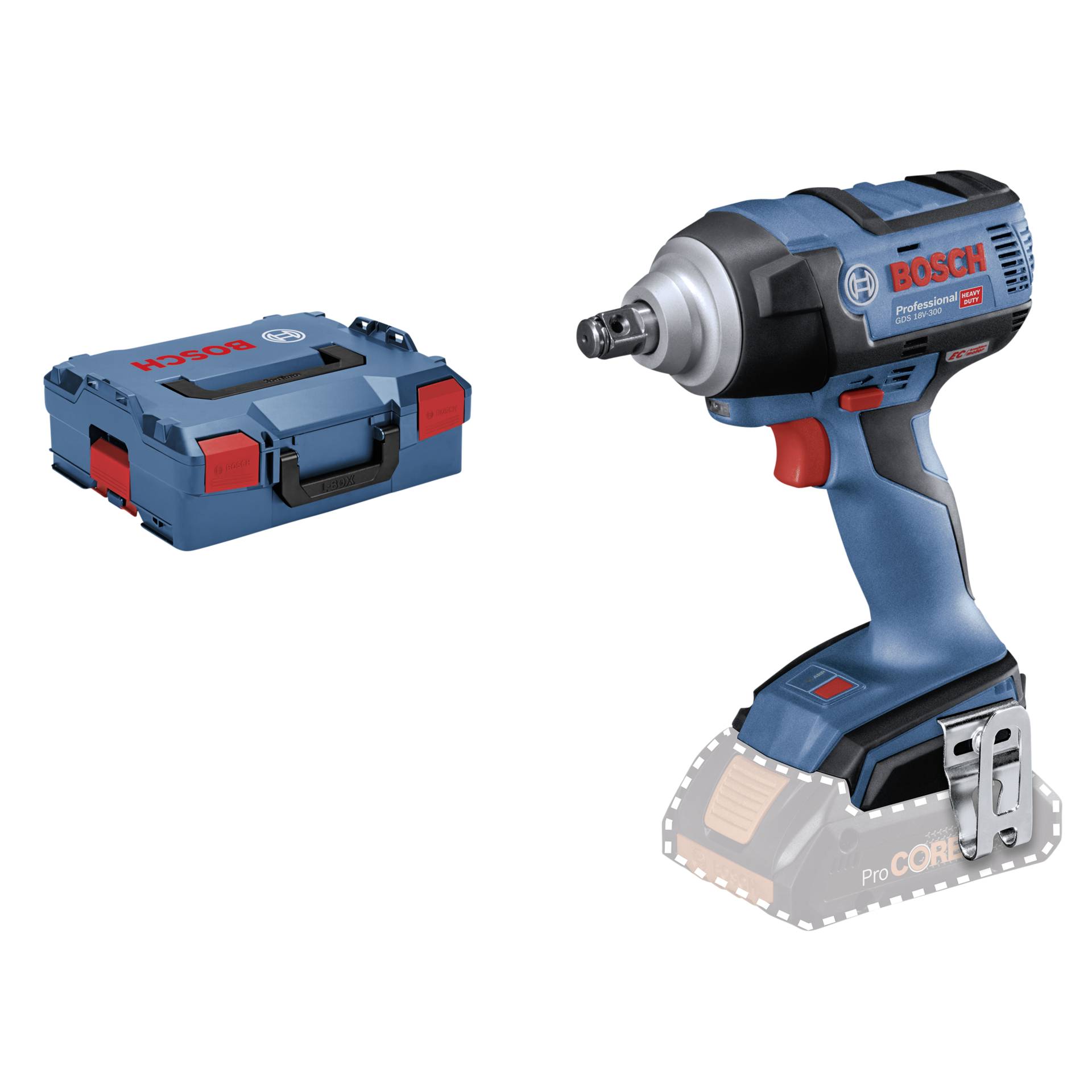 Bosch Professional GDS 18V-300 Akku-Schlagschrauber ohne Ladegerät und Akku, inkl. L-Boxx