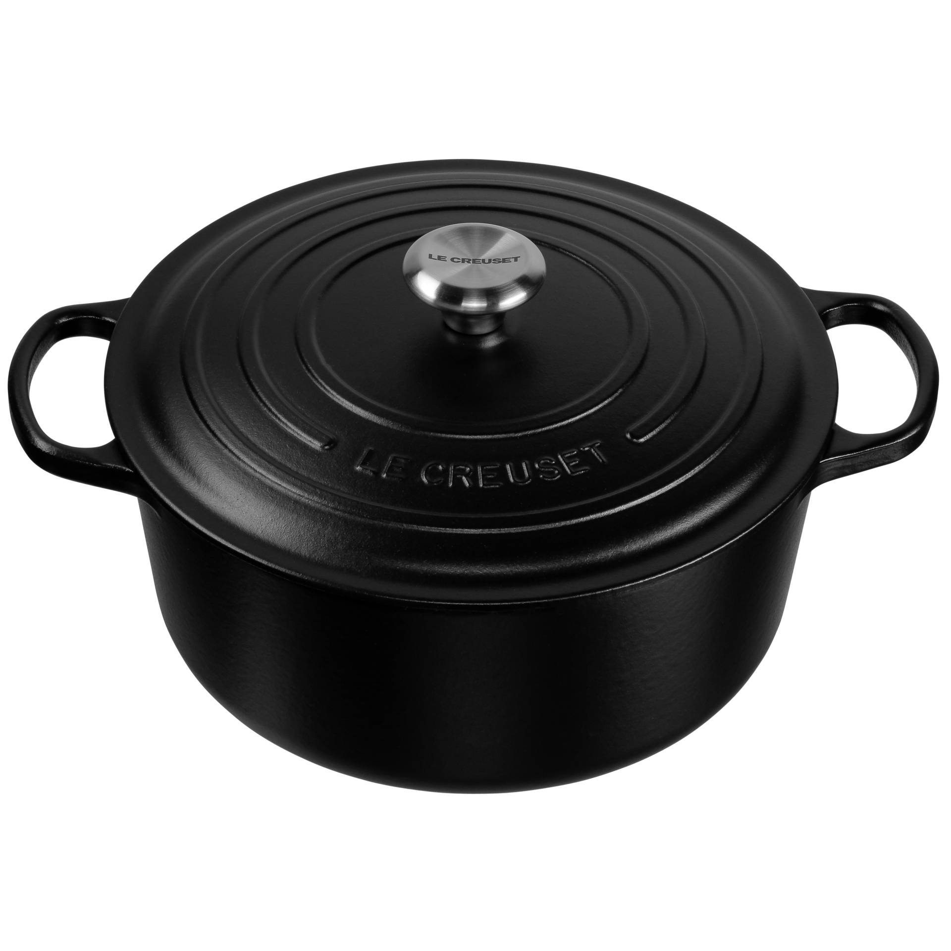 Le Creuset Signature Bräter rund 28 cm schwarz