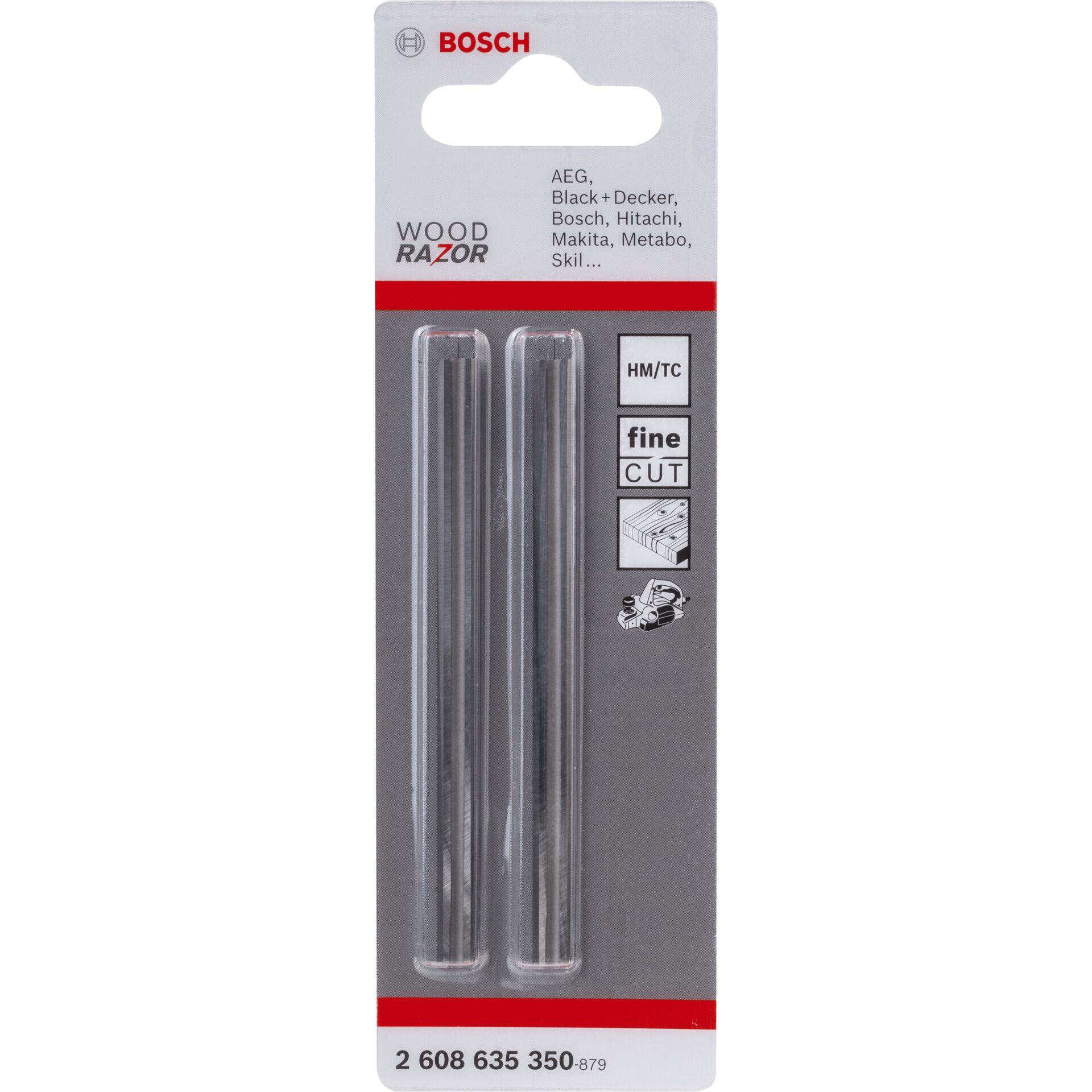 Bosch Wood Razor Hobelmesser 82mm, 2er-Pack 